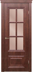 Товар Межкомнатная дверь Легенда Оптима Тон каштан Стекло бронза